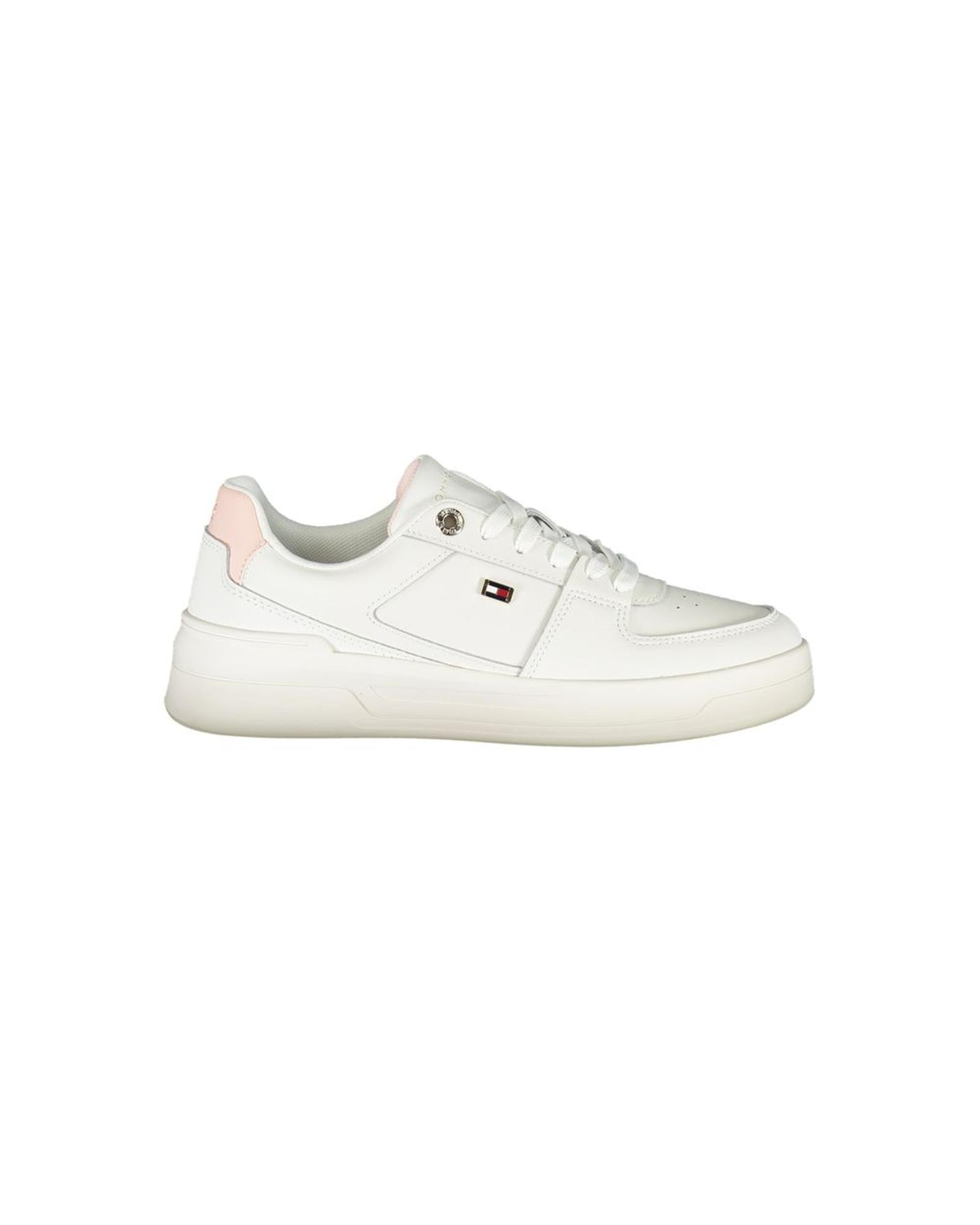 Tommy Hilfiger Women's White Polyester Sneaker - 36 EU