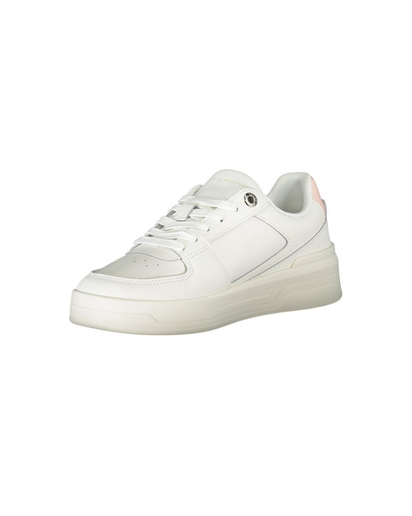 Tommy Hilfiger Women's White Polyester Sneaker - 39 EU