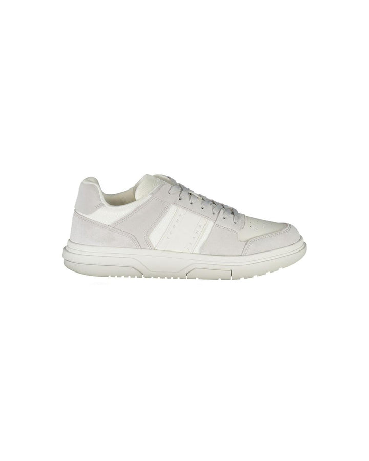 Tommy Hilfiger Men's White Polyester Sneaker - 40 EU