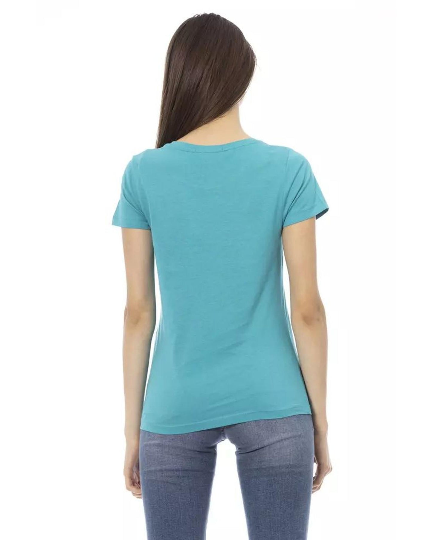 Trussardi Action Women's Light Blue Cotton Tops & T-Shirt - L