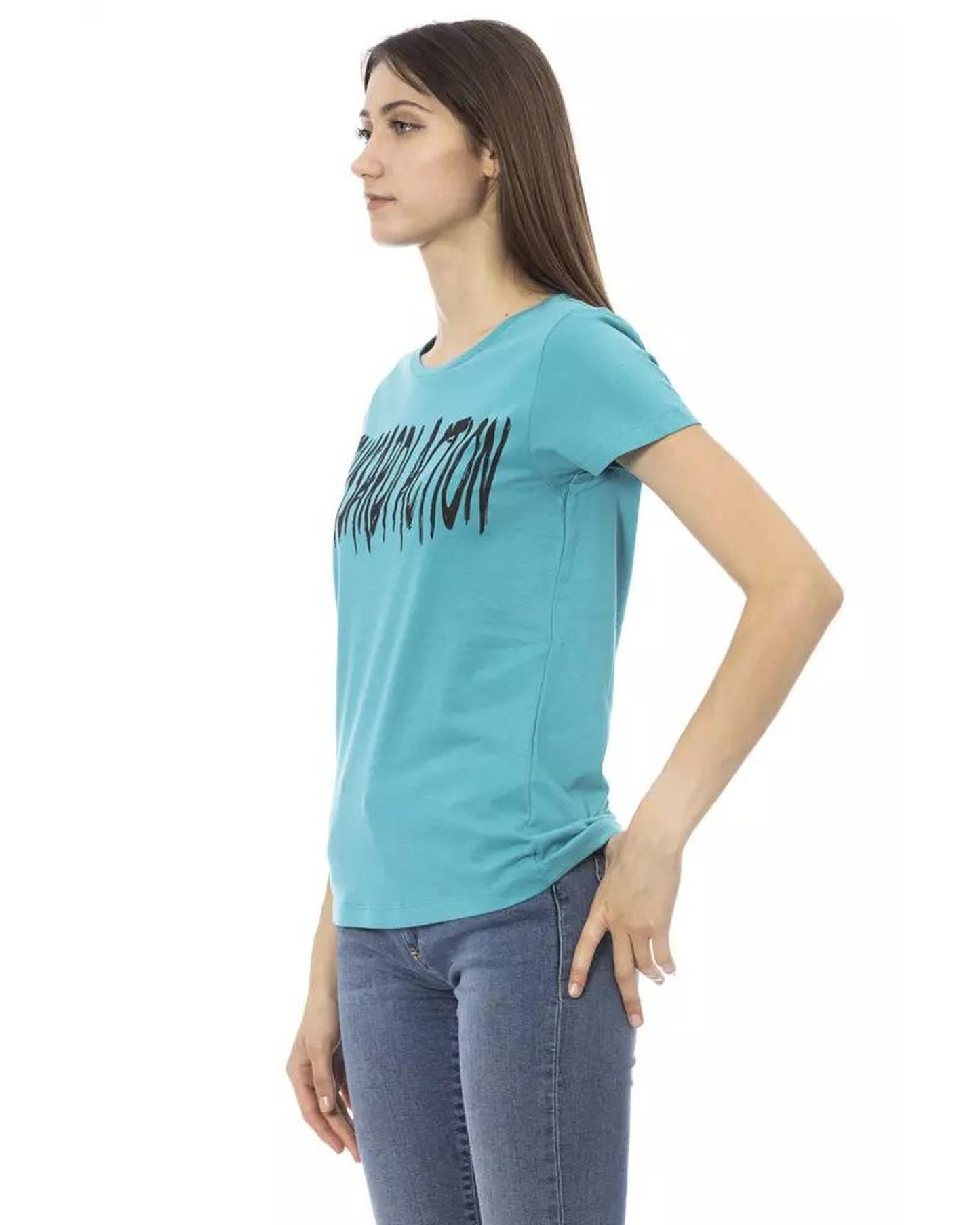 Trussardi Action Women's Light Blue Cotton Tops & T-Shirt - S