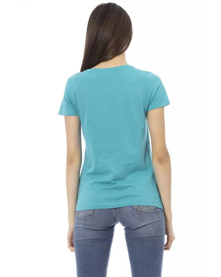 Trussardi Action Women's Light Blue Cotton Tops & T-Shirt - S