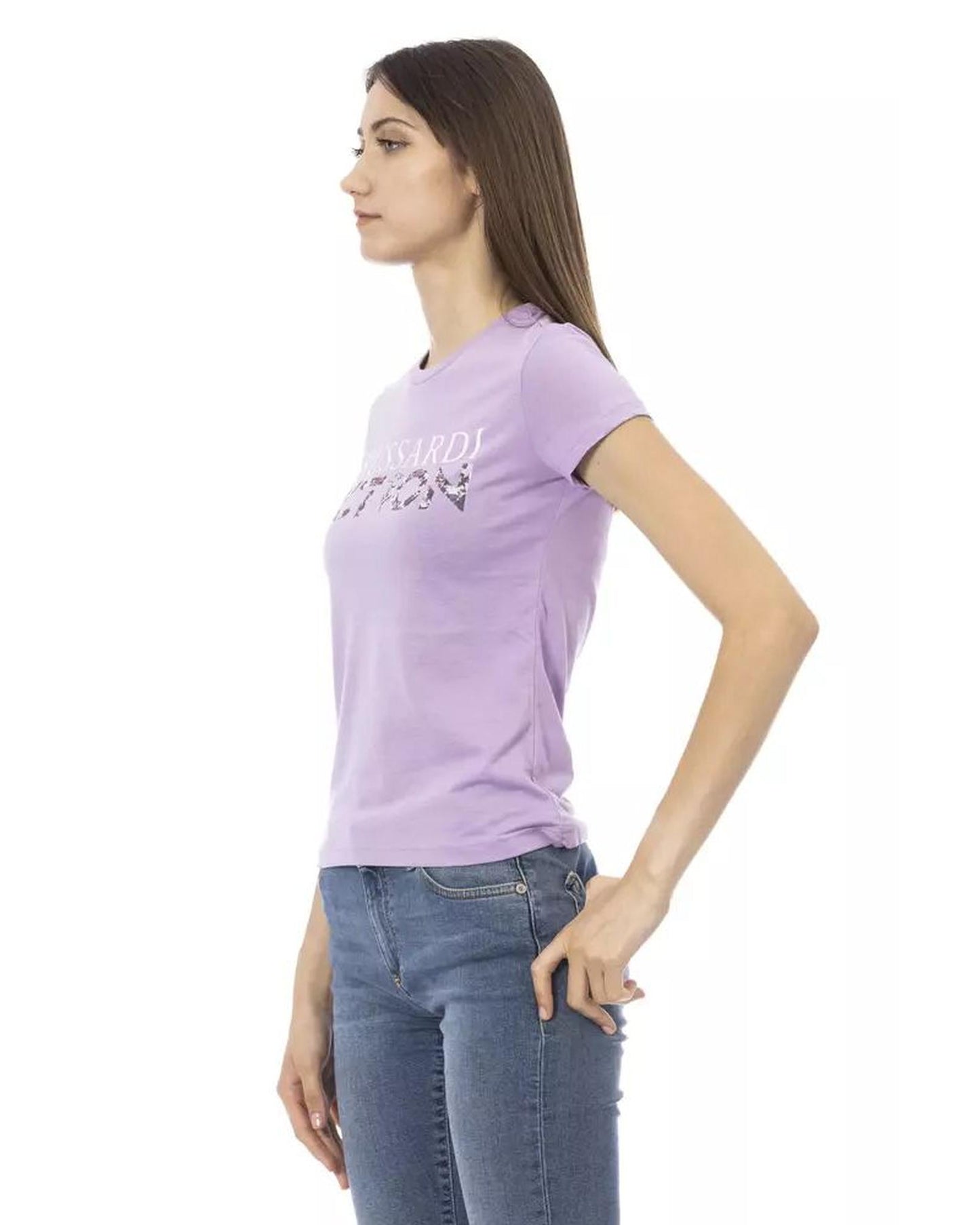 Trussardi Action Women's Purple Cotton Tops & T-Shirt - L