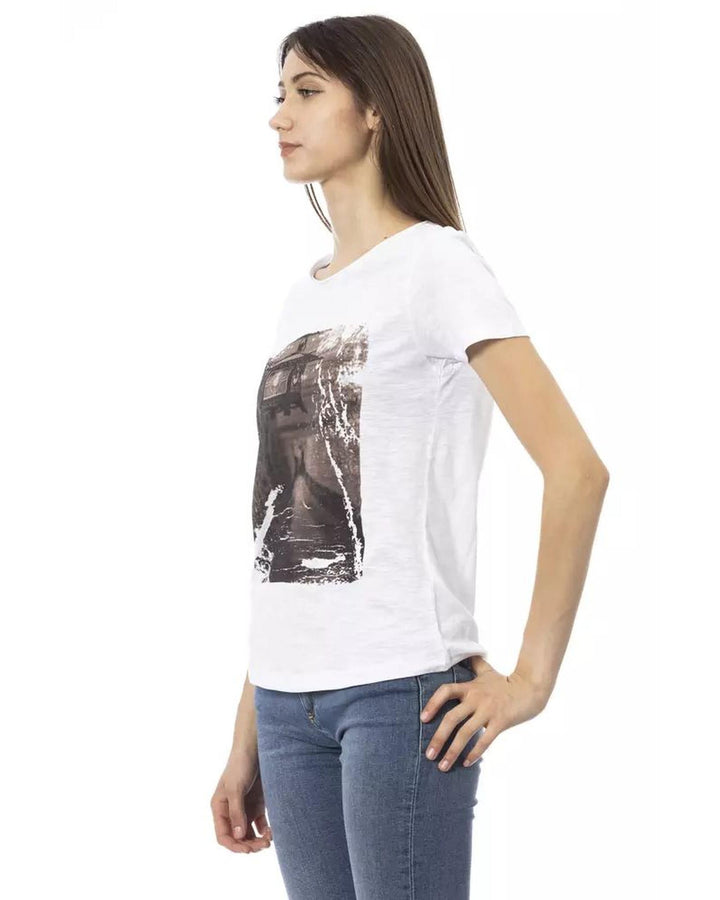 Trussardi Action Women's White Cotton Tops & T-Shirt - L