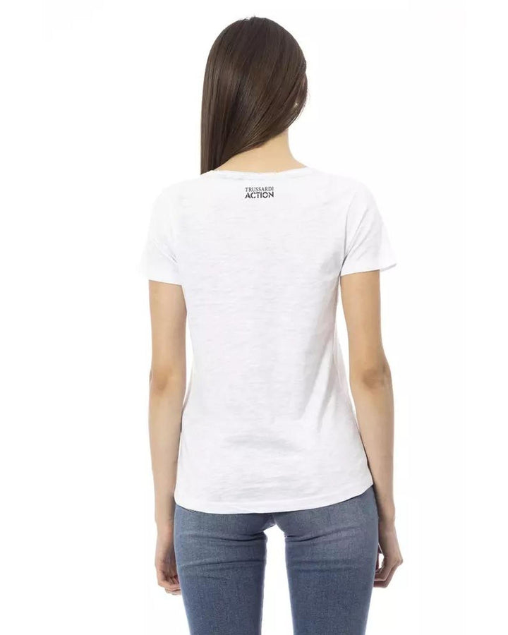 Trussardi Action Women's White Cotton Tops & T-Shirt - L