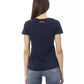 Trussardi Action Women's Blue Cotton Tops & T-Shirt - L