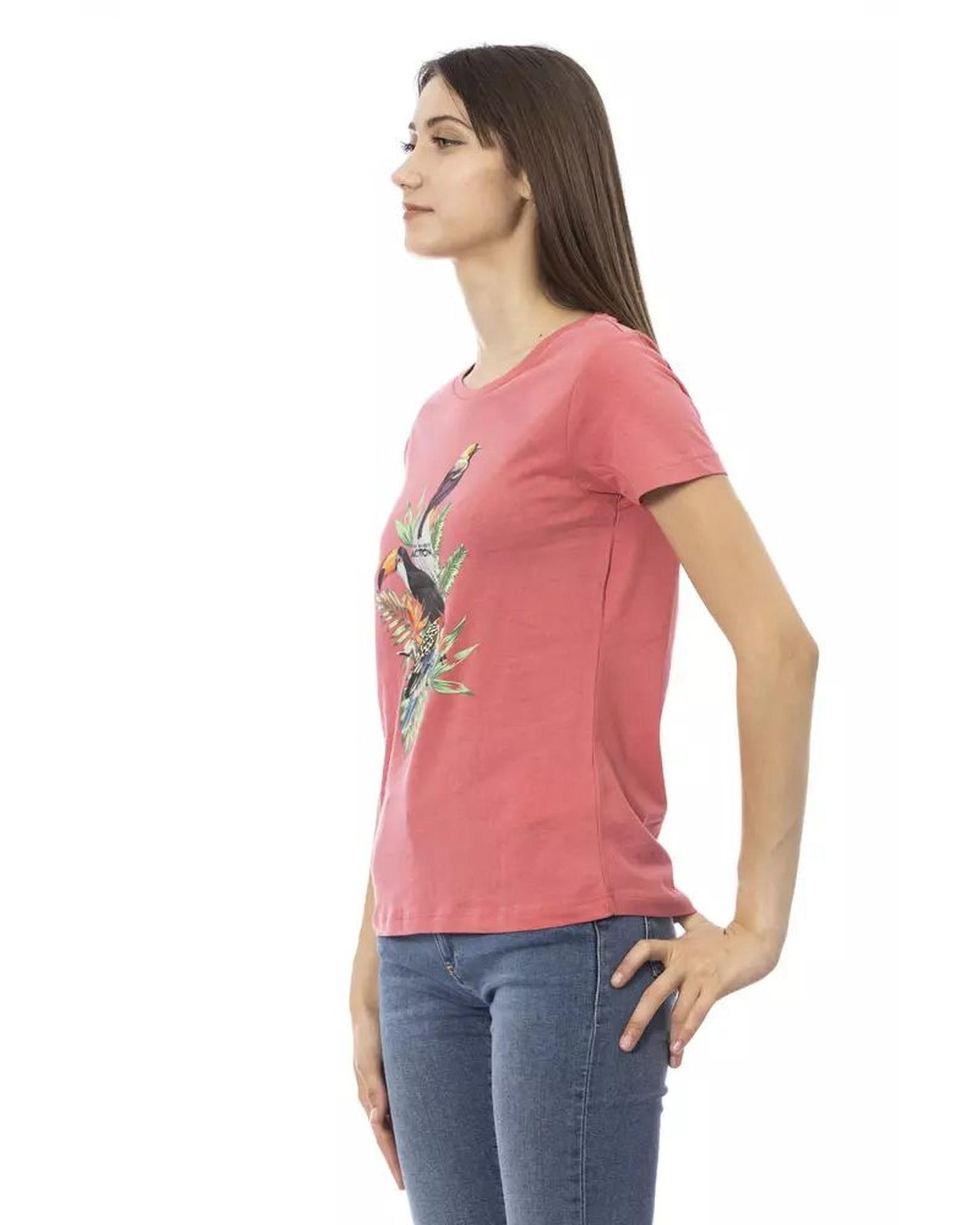 Trussardi Action Women's Pink Cotton Tops & T-Shirt - S