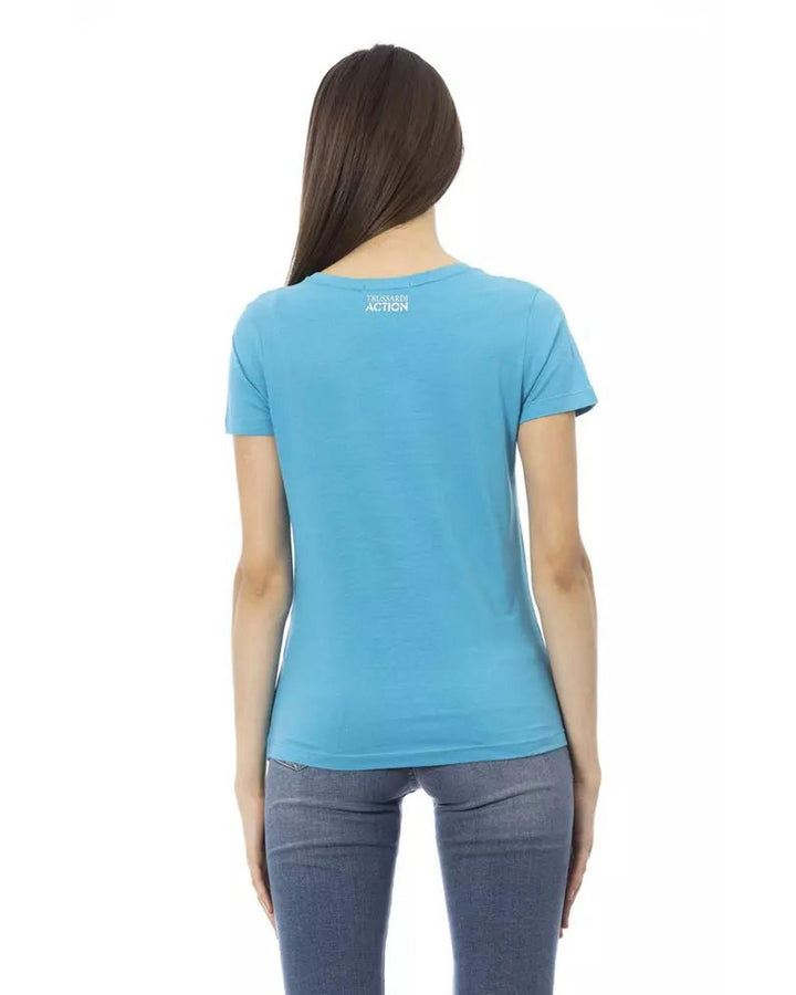 Trussardi Action Women's Light Blue Cotton Tops & T-Shirt - L