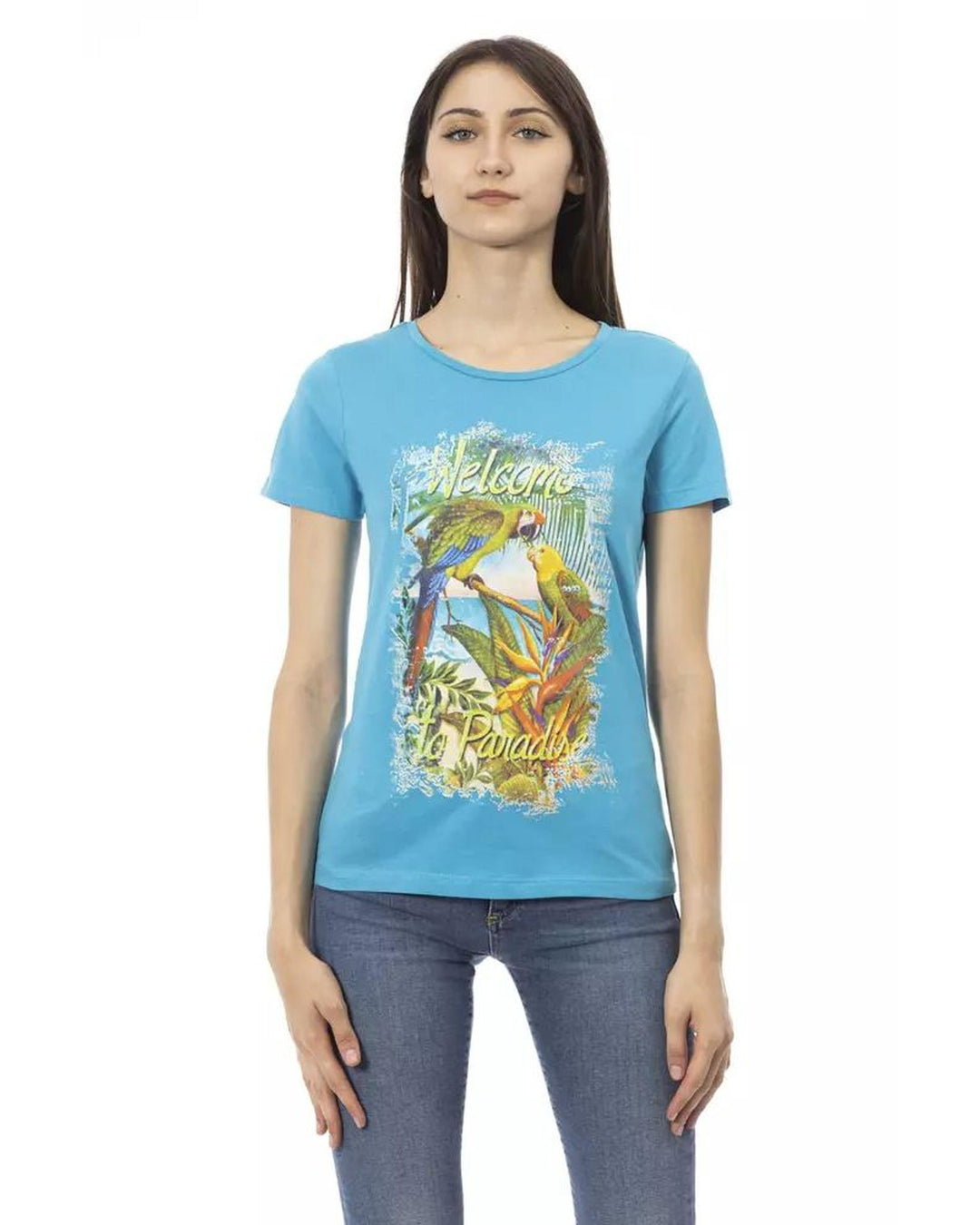 Trussardi Action Women's Light Blue Cotton Tops & T-Shirt - M