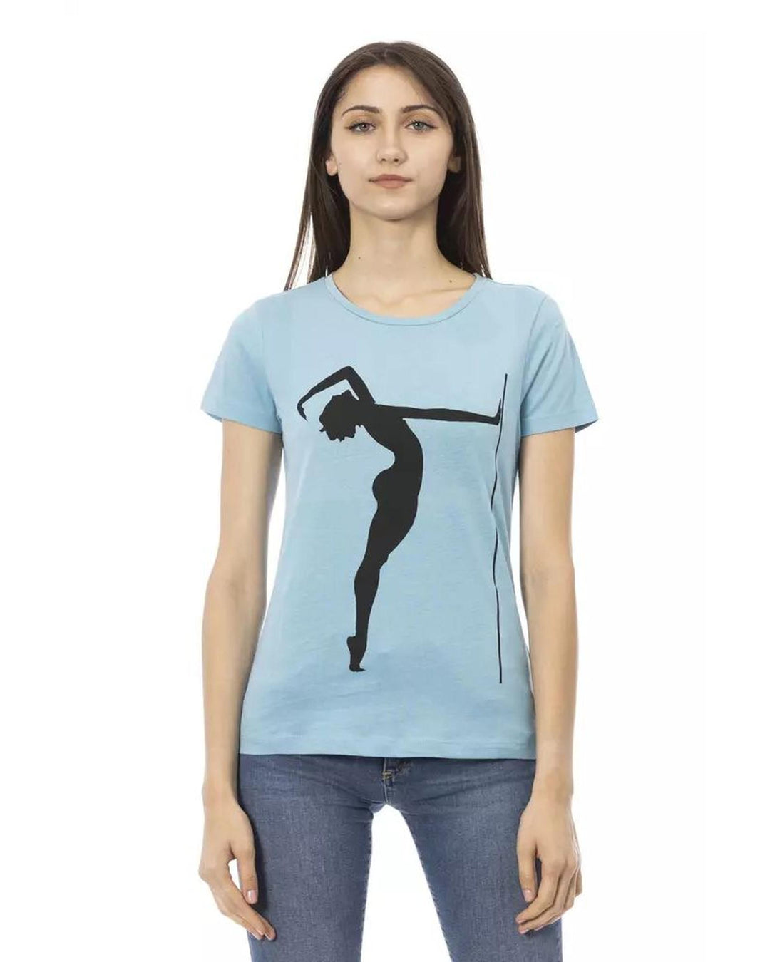 Trussardi Action Women's Light Blue Cotton Tops & T-Shirt - M