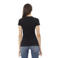 Trussardi Action Women's Chic Black Cotton Tee with Unique Front Print - L