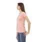 Trussardi Action Women's Elegant Pink Short Sleeve Tee with Chic Print - L