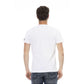 Trussardi Action Men's Elegant White V-Neck Tee with Front Print - XL