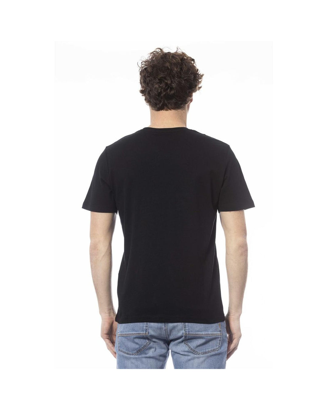 Ungaro Sport Men's Sleek Black Cotton Crew Neck Tee - 2XL