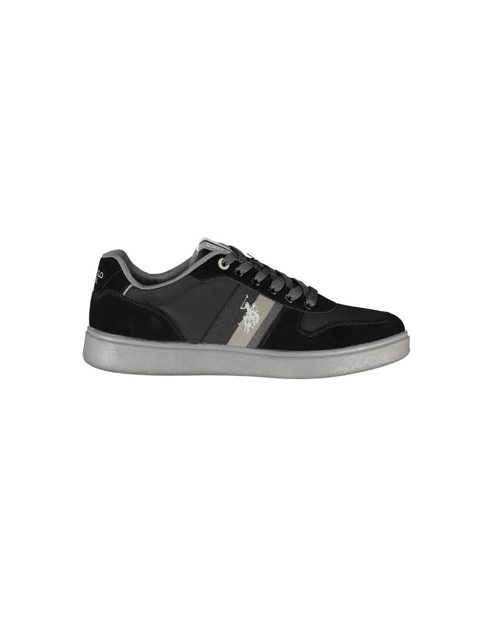 US POLO ASSN Men's Black Polyester Sneaker - 44 EU