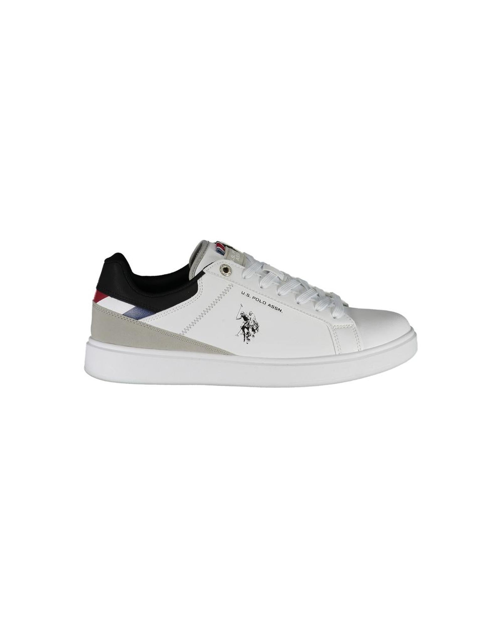 US POLO ASSN Men's White Polyester Sneaker - 44 EU