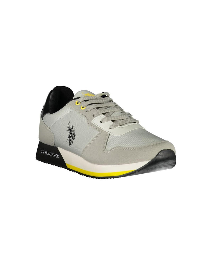 US POLO ASSN Men's Gray Polyester Sneaker - 40 EU