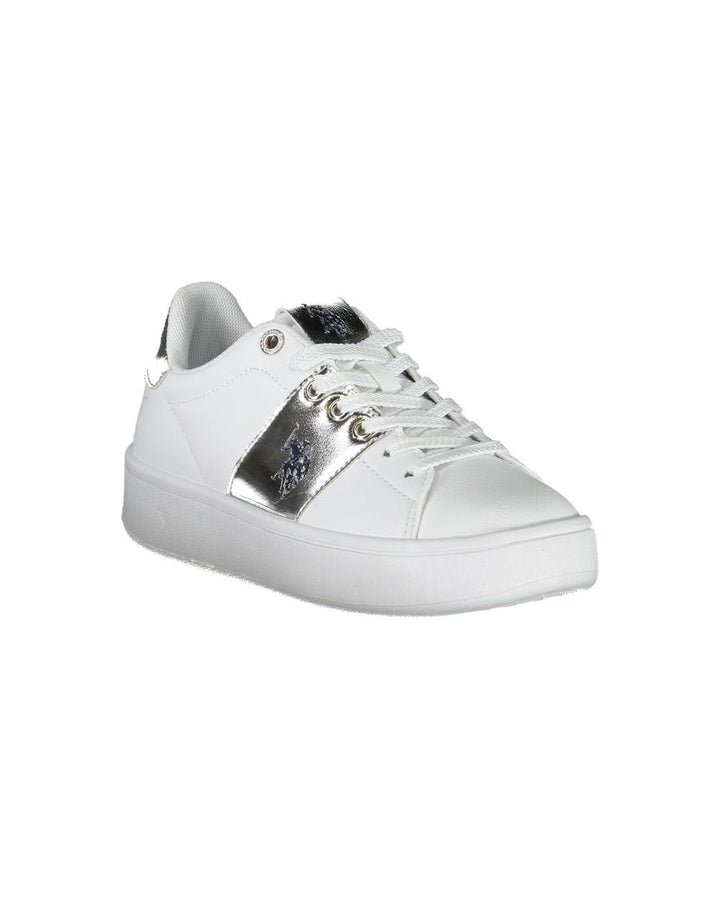 US POLO ASSN Women's White Polyester Sneaker - 35 EU