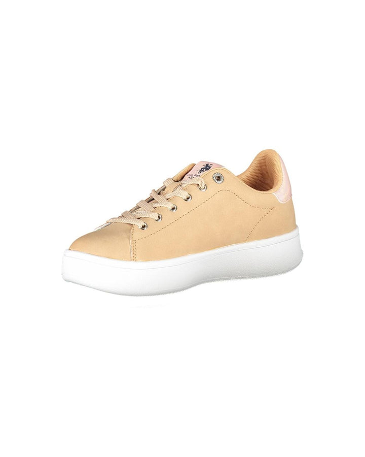 US POLO ASSN Women's Beige Polyester Sneaker - 37 EU