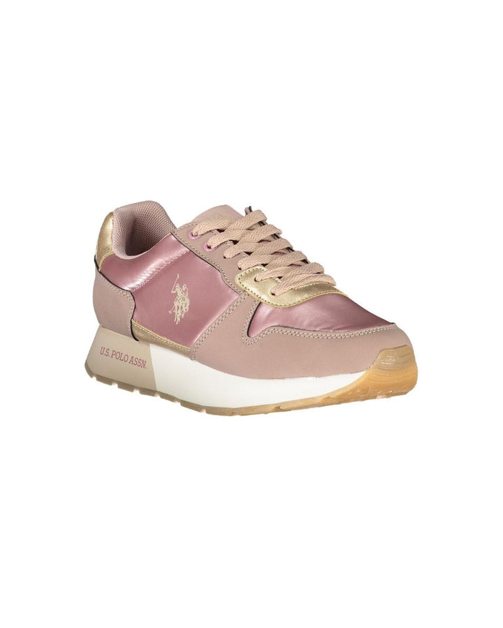 US POLO ASSN Women's Pink Polyester Sneaker - 39 EU