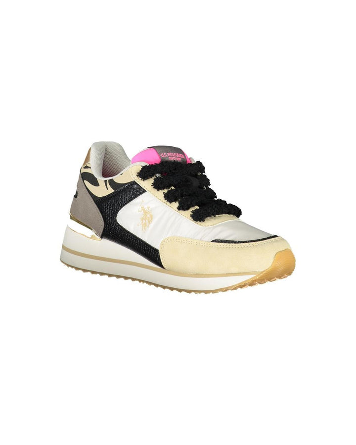 US POLO ASSN Women's Beige Polyester Sneaker - 38 EU