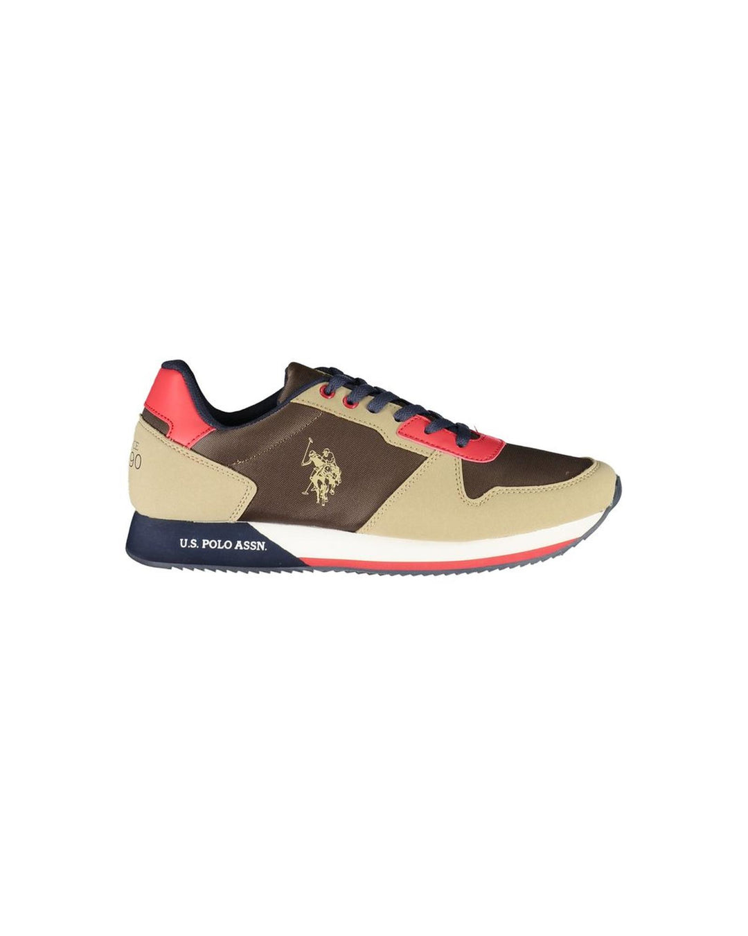 US POLO ASSN Men's Brown Polyester Sneaker - 40 EU