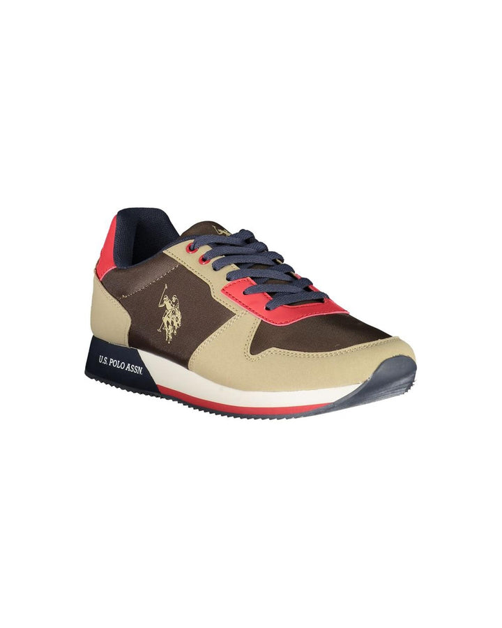 US POLO ASSN Men's Brown Polyester Sneaker - 40 EU