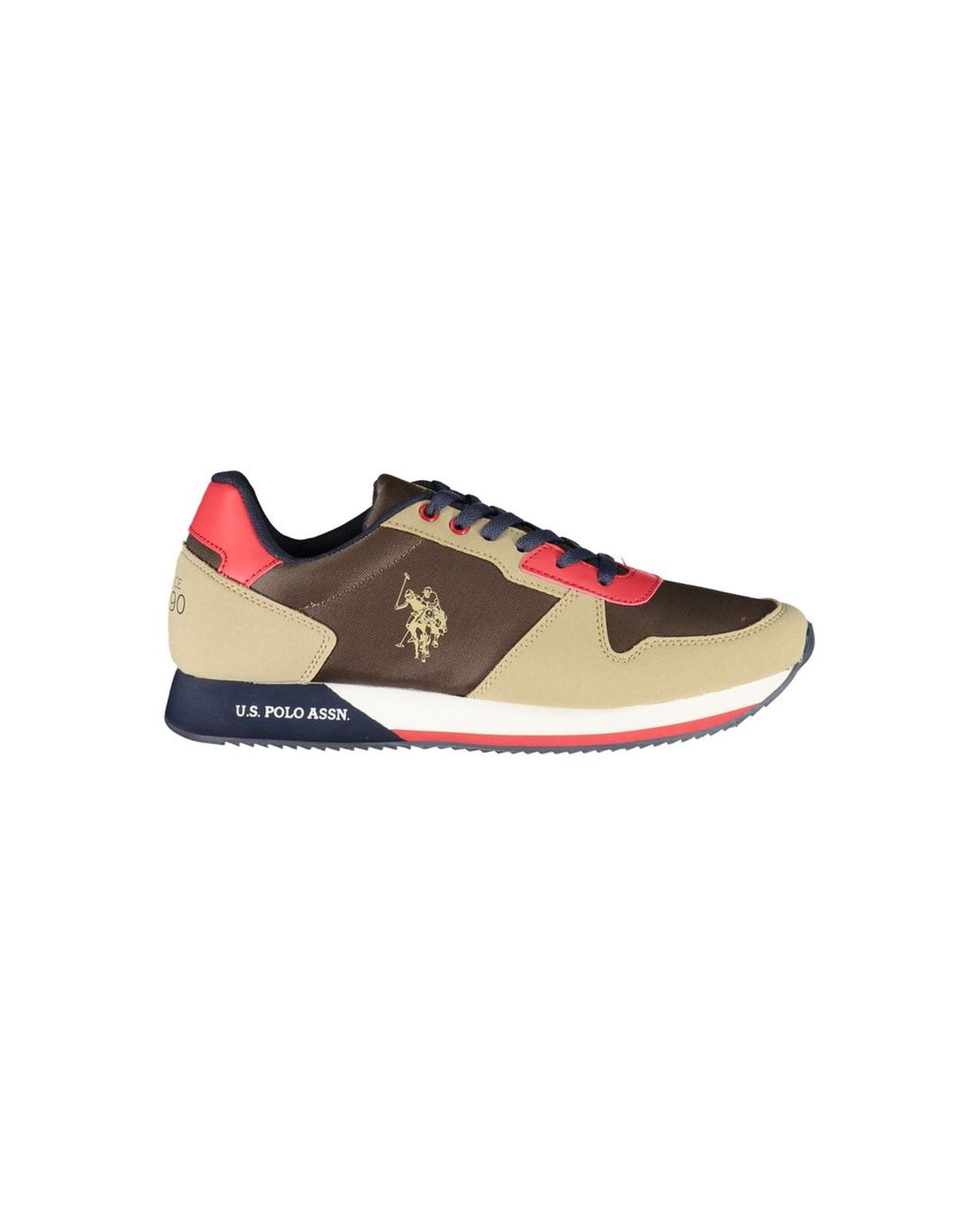 US POLO ASSN Men's Brown Polyester Sneaker - 43 EU