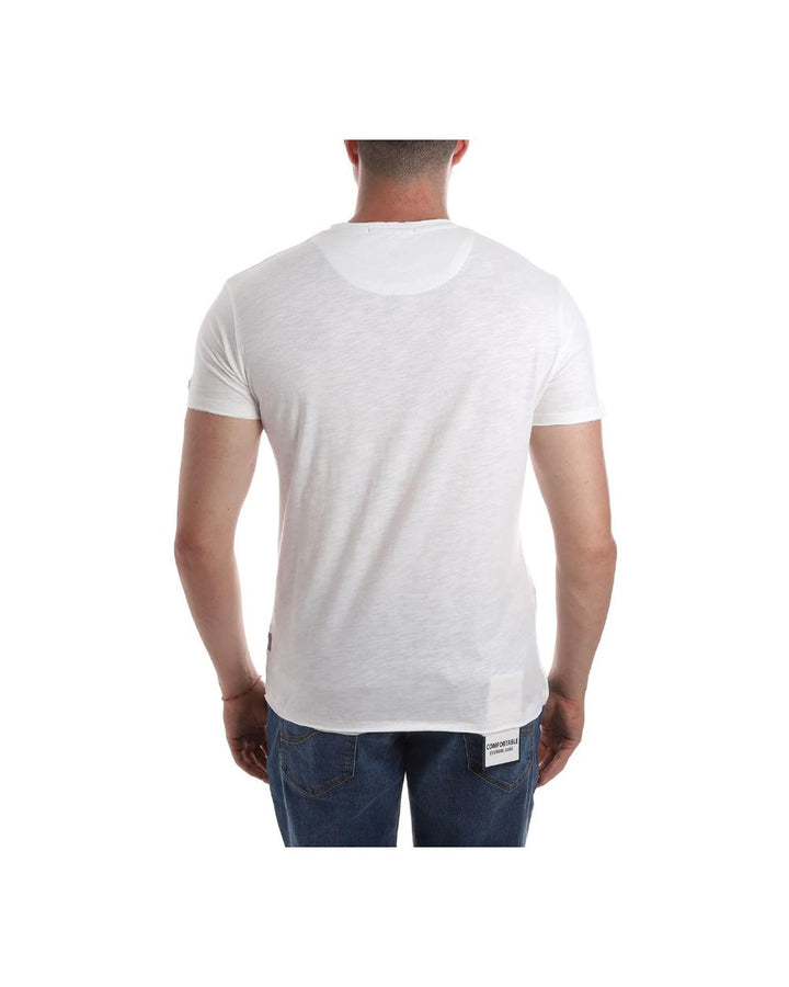 Yes Zee Men's White Cotton T-Shirt - XL