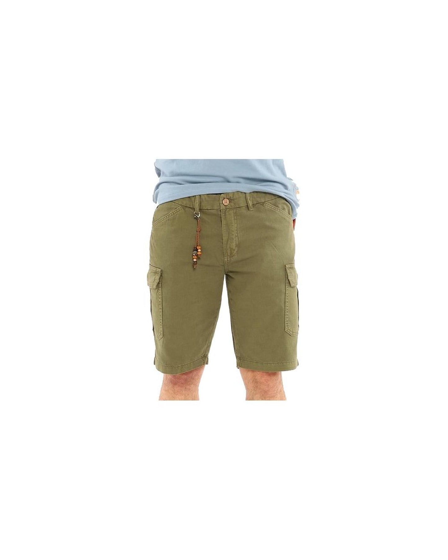 Yes Zee Men's Green Cotton Short - W38 US