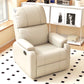 Faux Leather Push Back Theater Recliner Sofa Leisure Lazy Single Sofa for Living Room Bedroom