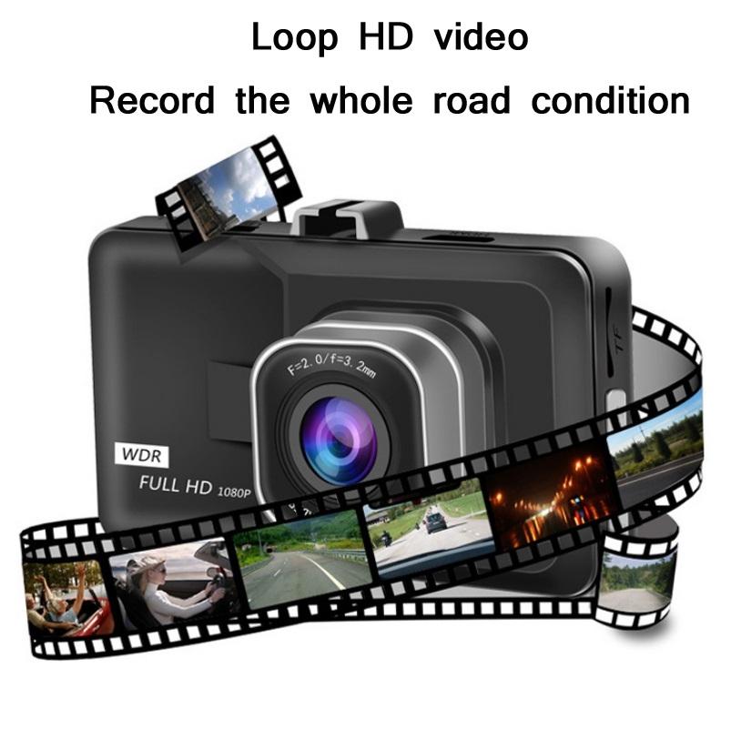 1080P Hd 3.0 Wide-Angle Driving Recorder With Reversing Image