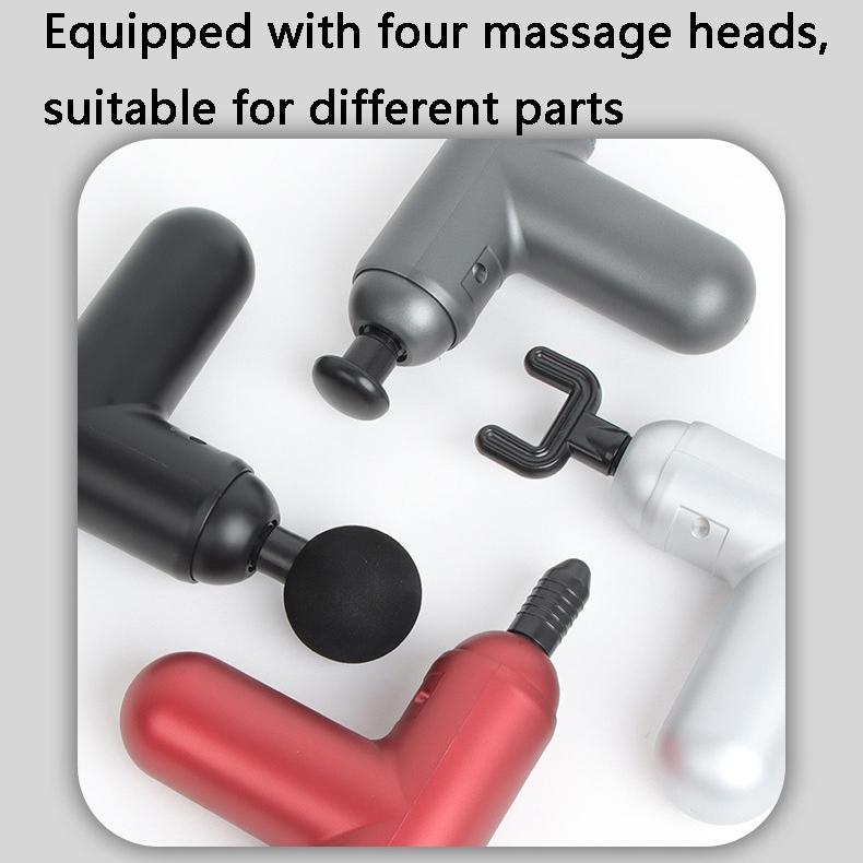 Compact Vibrating Fascia Massage Gun - Gray