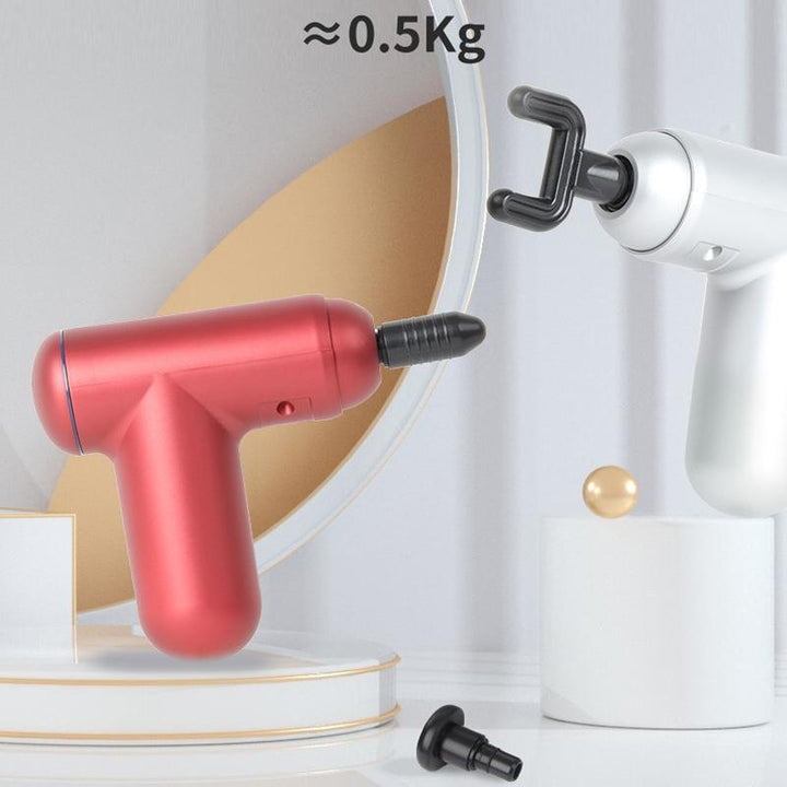 Compact Vibrating Fascia Massage Gun - Gray