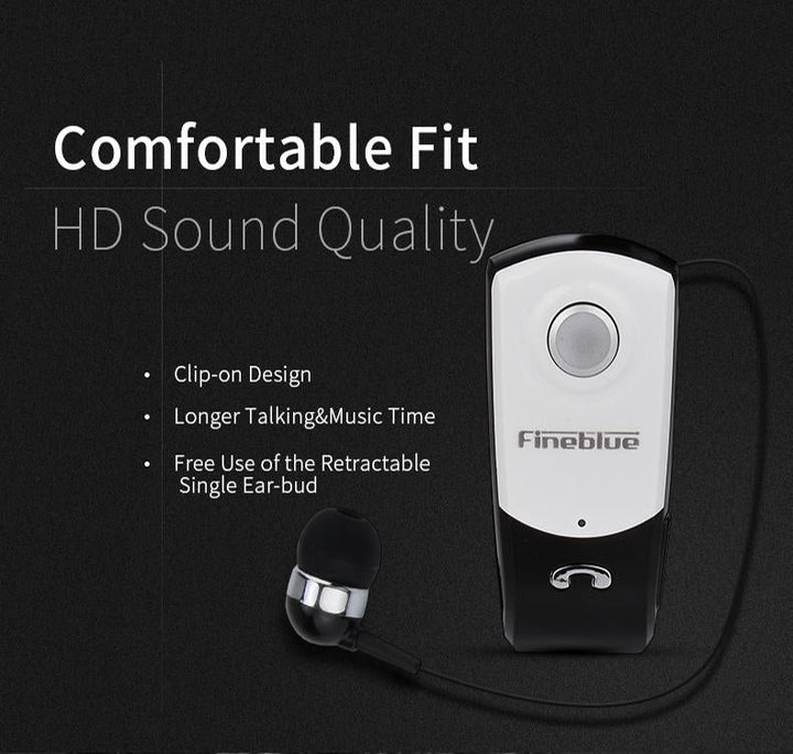 Retractable Bluetooth Headset With Caller Vibration Reminder