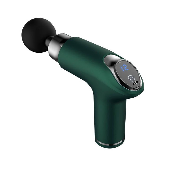 12-Speed Vibrating Mini Muscle Massager / Massage Gun - Green