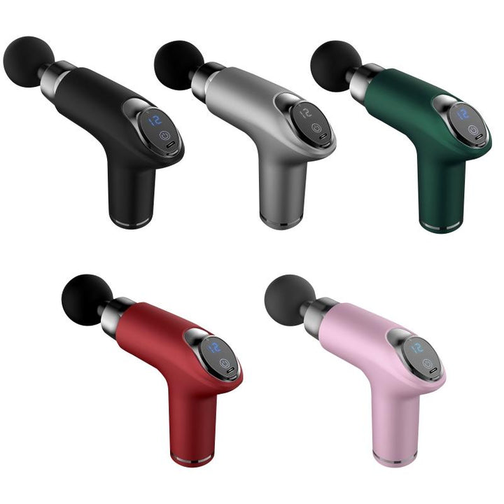 12-Speed Vibrating Mini Muscle Massager / Massage Gun - Green