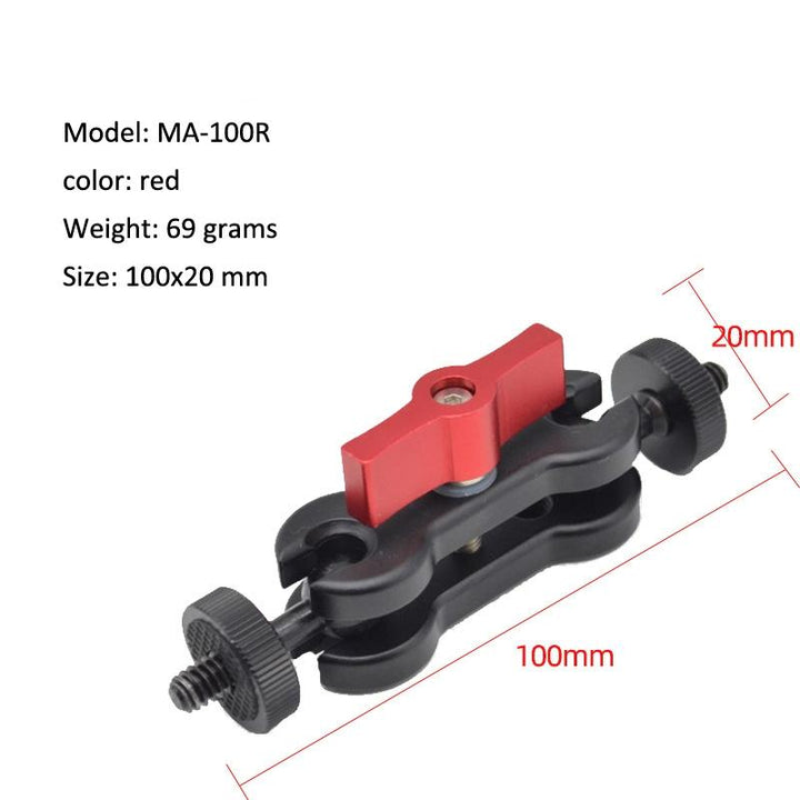 Yj Magic Arm Bracket Mount With 1 / 4 Inch Ball Head - Red