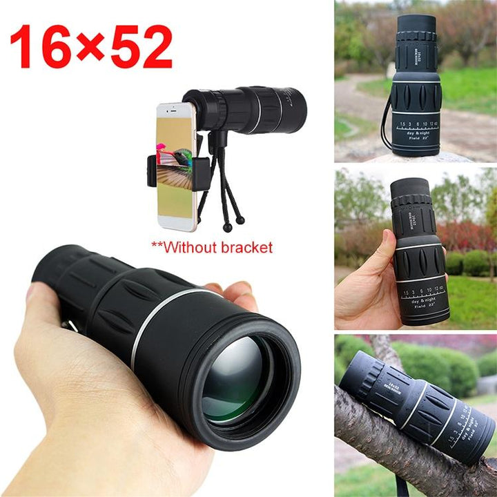 52Mm Monocular Telescope For Hunting And Low Light Night Vision