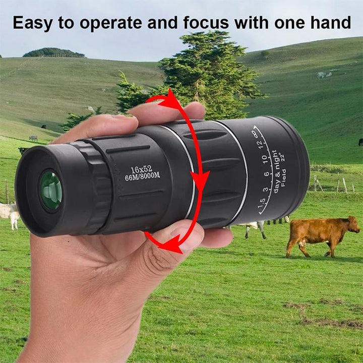 52Mm Monocular Telescope For Hunting And Low Light Night Vision