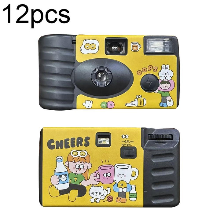 12 Retro Film Camera Waterproof Cartoon Stickers - No Camera