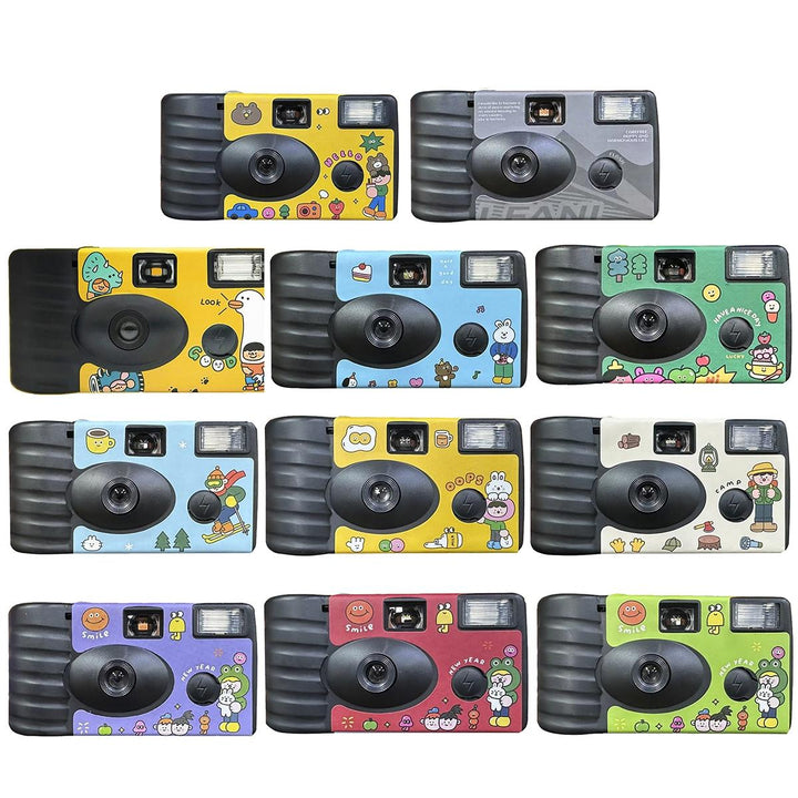 12 Retro Film Camera Waterproof Cartoon Stickers - No Camera