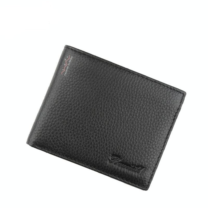 Rfid Men Short Wallet With Card Slots - Black