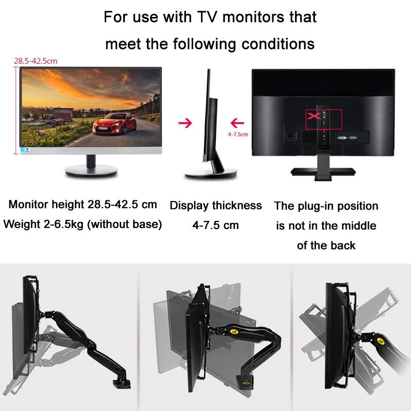 Computer Monitor Stand Accessories - Non-Hole Design