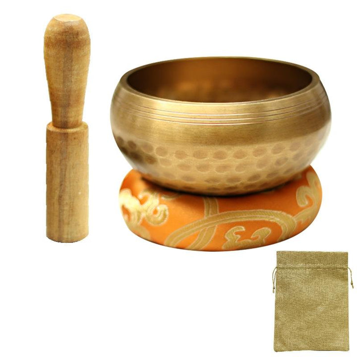 8Cm Buddha Sound Bowl With Mat Stick & Bag