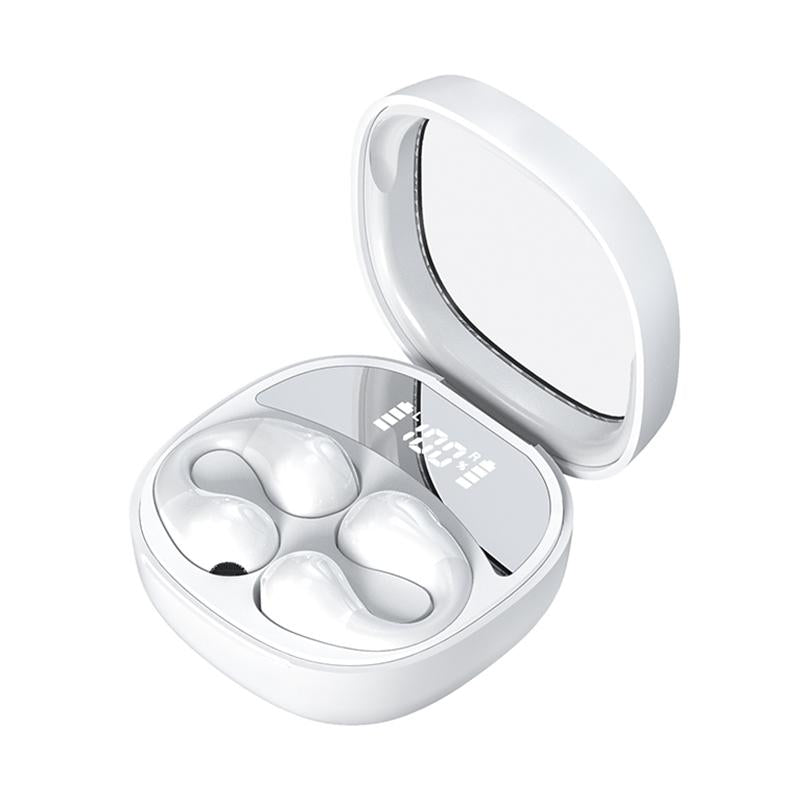 Smart Digital Display Bluetooth Earphones With Transparent Capsule Design