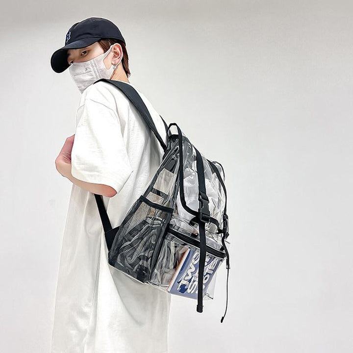 Waterproof Travel Backpack - Pvc Material - Grey