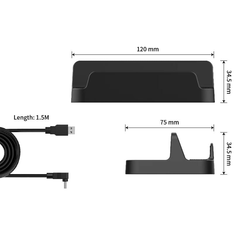 Steam Deck Console Holder + Charging Cable Set 2 Pcs