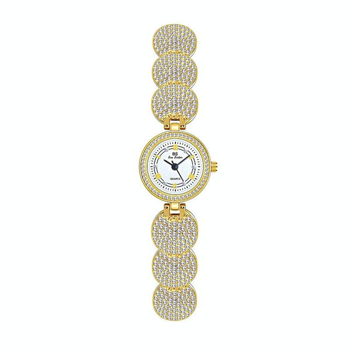 Diamond-Inlaid Women Chain Watch - Elegant Accessory