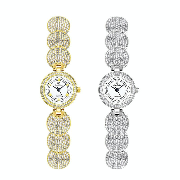 Diamond-Inlaid Women Chain Watch - Elegant Accessory